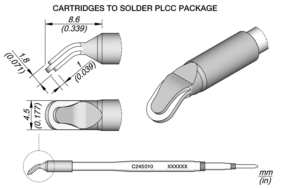 C245010 - PLCC Drag Cartridge 4.5 x 1.8